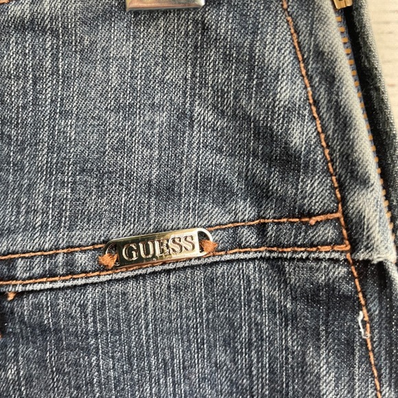 VINTAGE GUESS FLARE JEANS IN BLUE DENIM - Picture 6 of 9
